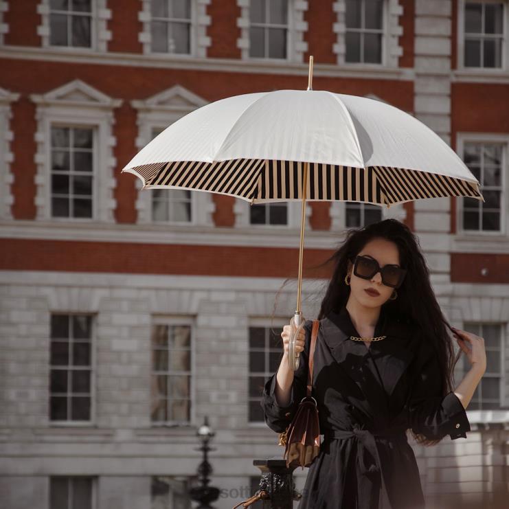 ομπρέλα | PASOTTI 189 21352-5 a - ιβουάρ ομπρέλα με μαύρες ρίγες 2N6B8436 γυναίκες